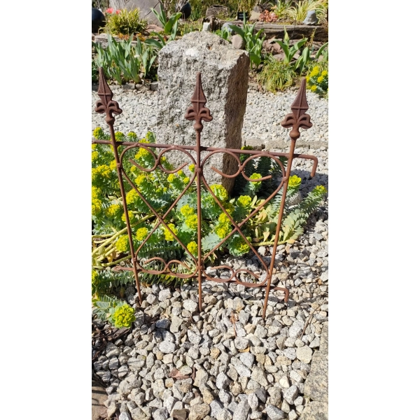 Płot OGRÓD ozdoba do hortensji obrzeże metalowe solidne podpora 40x50cm